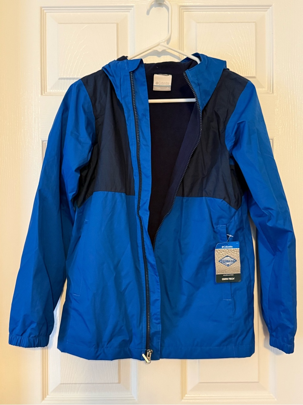 Columbia Blue and Navy Kids' Hooded winter coat